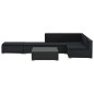 vidaXL Set muebles de jardín 6 piezas y cojines ratán sintético negro vidaXL Set muebles de jardín 6 piezas y cojines ratán sintético negro