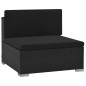 vidaXL Set muebles de jardín 6 piezas y cojines ratán sintético negro vidaXL Set muebles de jardín 6 piezas y cojines ratán sintético negro