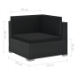 vidaXL Set muebles de jardín 6 piezas y cojines ratán sintético negro vidaXL Set muebles de jardín 6 piezas y cojines ratán sintético negro