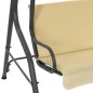 vidaXL Columpio balancín de jardín color blanco crema 170x110x153 cm vidaXL Columpio balancín de jardín color blanco crema 170x110x153 cm