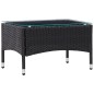 vidaXL Set de muebles de jardín 4 pzas y cojines ratán sintético negro vidaXL Set de muebles de jardín 4 pzas y cojines ratán sintético negro