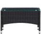 vidaXL Set de muebles de jardín 4 pzas y cojines ratán sintético negro vidaXL Set de muebles de jardín 4 pzas y cojines ratán sintético negro