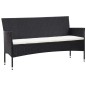 vidaXL Set de muebles de jardín 4 pzas y cojines ratán sintético negro vidaXL Set de muebles de jardín 4 pzas y cojines ratán sintético negro