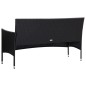 vidaXL Set de muebles de jardín 4 pzas y cojines ratán sintético negro vidaXL Set de muebles de jardín 4 pzas y cojines ratán sintético negro