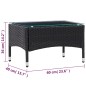 vidaXL Set de muebles de jardín 4 pzas y cojines ratán sintético negro vidaXL Set de muebles de jardín 4 pzas y cojines ratán sintético negro