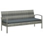 vidaXL Set de muebles de jardín 5 pzas y cojines ratán sintético gris vidaXL Set de muebles de jardín 5 pzas y cojines ratán sintético gris