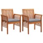 vidaXL Sillas de comedor jardín 2 uds con cojines madera maciza acacia vidaXL Sillas de comedor jardín 2 uds con cojines madera maciza acacia
