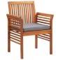 vidaXL Sillas de comedor jardín 2 uds con cojines madera maciza acacia vidaXL Sillas de comedor jardín 2 uds con cojines madera maciza acacia