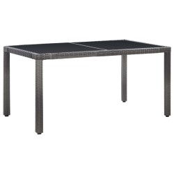 vidaXL Juego de comedor de jardín 7 piezas de ratán sintético gris