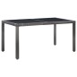 vidaXL Juego de comedor de jardín 7 piezas de ratán sintético gris vidaXL Juego de comedor de jardín 7 piezas de ratán sintético gris