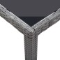 vidaXL Juego de comedor de jardín 7 piezas de ratán sintético gris vidaXL Juego de comedor de jardín 7 piezas de ratán sintético gris