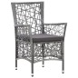 vidaXL Juego de comedor de jardín 7 piezas de ratán sintético gris vidaXL Juego de comedor de jardín 7 piezas de ratán sintético gris
