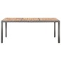 vidaXL Set de comedor de jardín 9 pzas y cojines ratán sintético gris