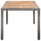 vidaXL Set de comedor de jardín 9 pzas y cojines ratán sintético gris