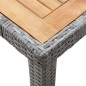 vidaXL Set de comedor de jardín 9 pzas y cojines ratán sintético gris
