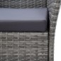 vidaXL Set de comedor de jardín 9 pzas y cojines ratán sintético gris