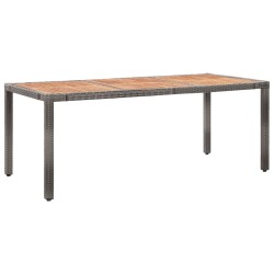 vidaXL Set de comedor de jardín 9 pzas y cojines ratán sintético gris