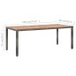 vidaXL Set de comedor de jardín 9 pzas y cojines ratán sintético gris vidaXL Set de comedor de jardín 9 pzas y cojines ratán sintético gris