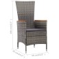 vidaXL Set de comedor de jardín 9 pzas y cojines ratán sintético gris vidaXL Set de comedor de jardín 9 pzas y cojines ratán sintético gris