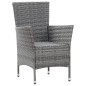 vidaXL Set de comedor de jardín 5 pzas y cojines ratán sintético gris vidaXL Set de comedor de jardín 5 pzas y cojines ratán sintético gris