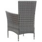 vidaXL Set de comedor de jardín 5 pzas y cojines ratán sintético gris vidaXL Set de comedor de jardín 5 pzas y cojines ratán sintético gris