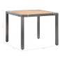 vidaXL Set de comedor de jardín 5 pzas y cojines ratán sintético gris vidaXL Set de comedor de jardín 5 pzas y cojines ratán sintético gris