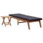 vidaXL Tumbona con mesa ratán sintético y madera maciza de acacia vidaXL Tumbona con mesa ratán sintético y madera maciza de acacia