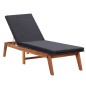 vidaXL Tumbona con mesa ratán sintético y madera maciza de acacia vidaXL Tumbona con mesa ratán sintético y madera maciza de acacia