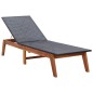 vidaXL Tumbona con mesa ratán sintético y madera maciza de acacia vidaXL Tumbona con mesa ratán sintético y madera maciza de acacia