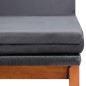 vidaXL Tumbona con mesa ratán sintético y madera maciza de acacia vidaXL Tumbona con mesa ratán sintético y madera maciza de acacia