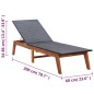 vidaXL Tumbona con mesa ratán sintético y madera maciza de acacia vidaXL Tumbona con mesa ratán sintético y madera maciza de acacia