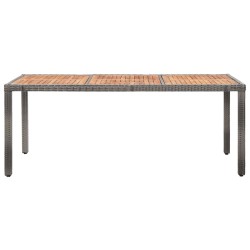 vidaXL Set de muebles de jardín 9 pzas ratán sintético gris