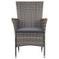vidaXL Set de muebles de jardín 9 pzas ratán sintético gris vidaXL Set de muebles de jardín 9 pzas ratán sintético gris