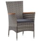vidaXL Set de muebles de jardín 9 pzas ratán sintético gris vidaXL Set de muebles de jardín 9 pzas ratán sintético gris