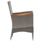 vidaXL Set de muebles de jardín 9 pzas ratán sintético gris vidaXL Set de muebles de jardín 9 pzas ratán sintético gris