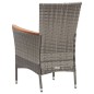 vidaXL Set de muebles de jardín 9 pzas ratán sintético gris vidaXL Set de muebles de jardín 9 pzas ratán sintético gris