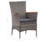 vidaXL Set de muebles de jardín 9 pzas ratán sintético gris vidaXL Set de muebles de jardín 9 pzas ratán sintético gris