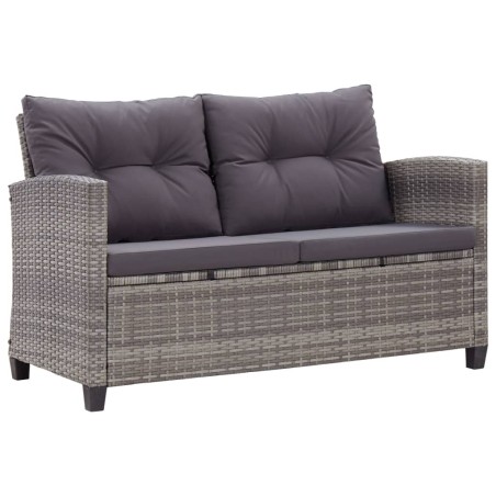 vidaXL Muebles de jardín 6 pzas y cojines ratán sintético gris oscuro