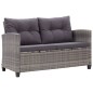 vidaXL Muebles de jardín 6 pzas y cojines ratán sintético gris oscuro