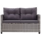 vidaXL Muebles de jardín 6 pzas y cojines ratán sintético gris oscuro