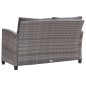 vidaXL Muebles de jardín 6 pzas y cojines ratán sintético gris oscuro