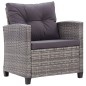 vidaXL Muebles de jardín 6 pzas y cojines ratán sintético gris oscuro