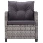 vidaXL Muebles de jardín 6 pzas y cojines ratán sintético gris oscuro