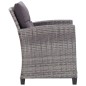 vidaXL Muebles de jardín 6 pzas y cojines ratán sintético gris oscuro