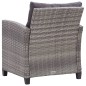 vidaXL Muebles de jardín 6 pzas y cojines ratán sintético gris oscuro
