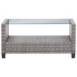 vidaXL Muebles de jardín 6 pzas y cojines ratán sintético gris oscuro