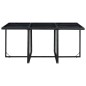 vidaXL Set comedor de jardín 11 piezas y cojines ratán sintético negro