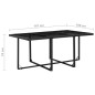 vidaXL Set comedor de jardín 11 piezas y cojines ratán sintético negro
