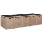 vidaXL Set comedor de jardín 15 piezas y cojines ratán sintético beige vidaXL Set comedor de jardín 15 piezas y cojines ratán sintético beige