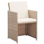 vidaXL Set comedor de jardín 15 piezas y cojines ratán sintético beige vidaXL Set comedor de jardín 15 piezas y cojines ratán sintético beige